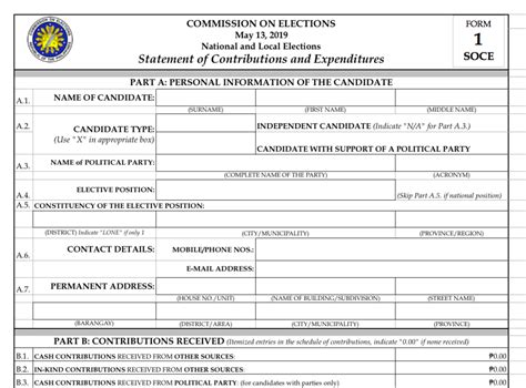 sample of soce form|Learn how to prepare election Statement of Contributions and .